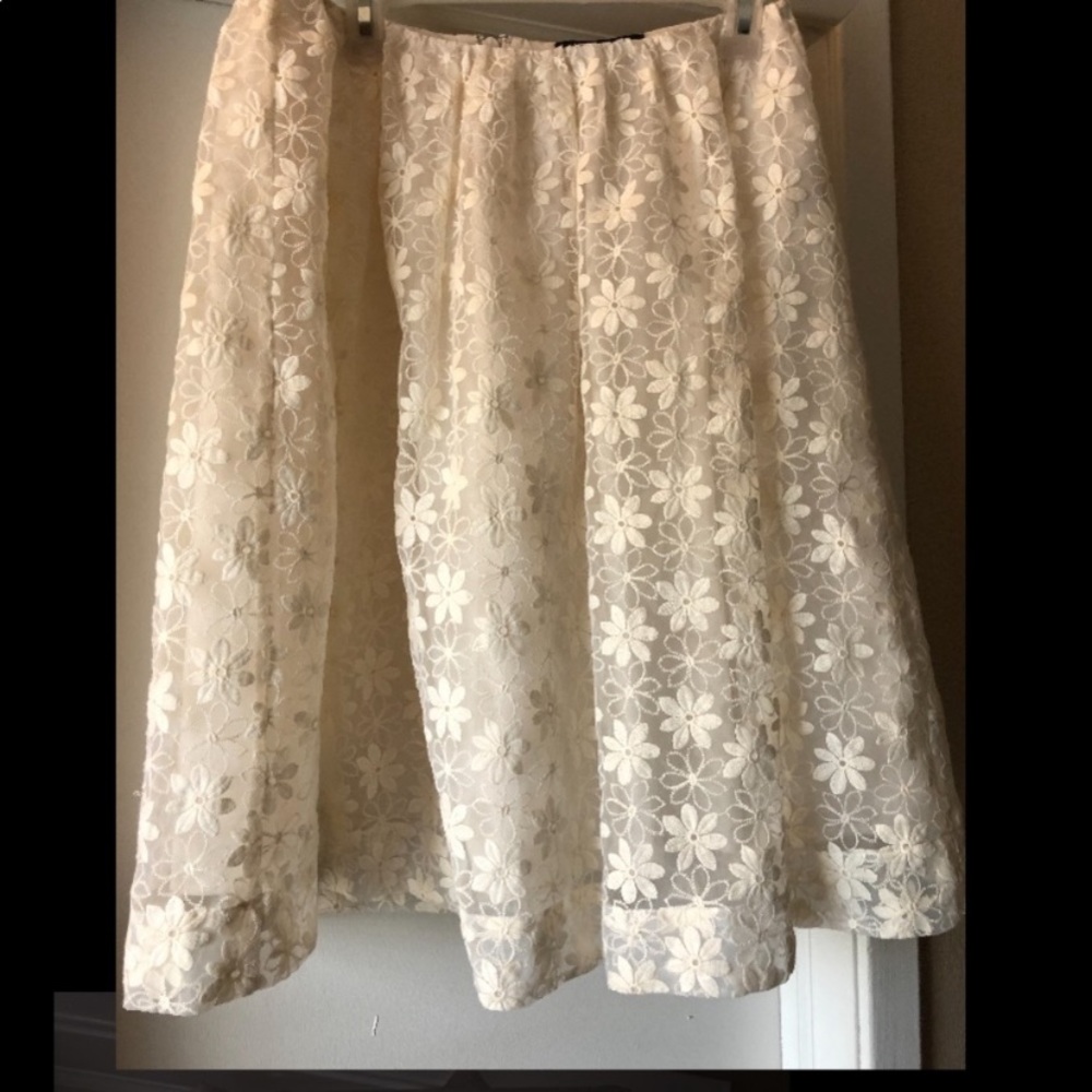 Pink Tartan Floral Skirt